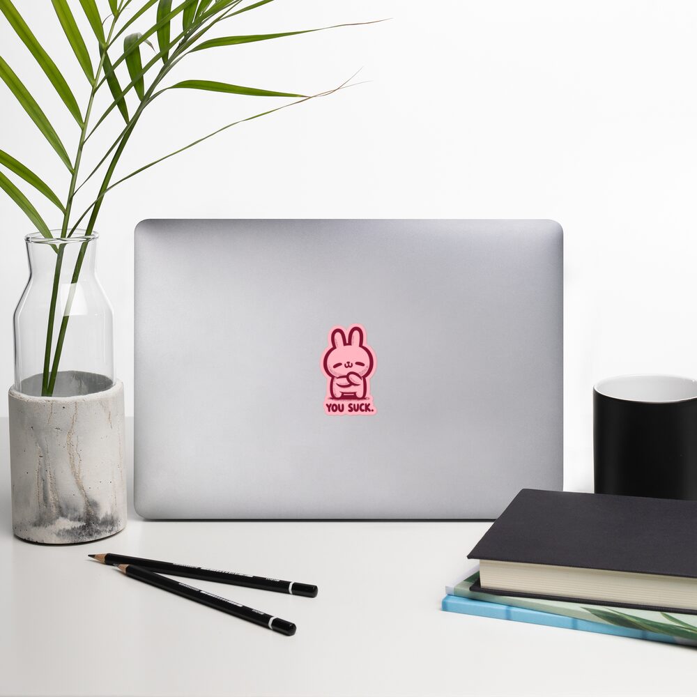 “You Suck.” Sticker (Pink!) - Image 3