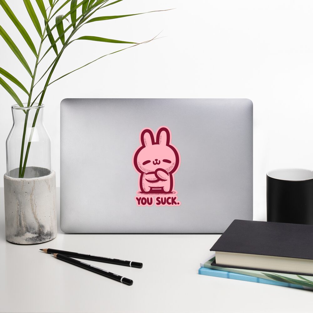 “You Suck.” Sticker (Pink!) - Image 8